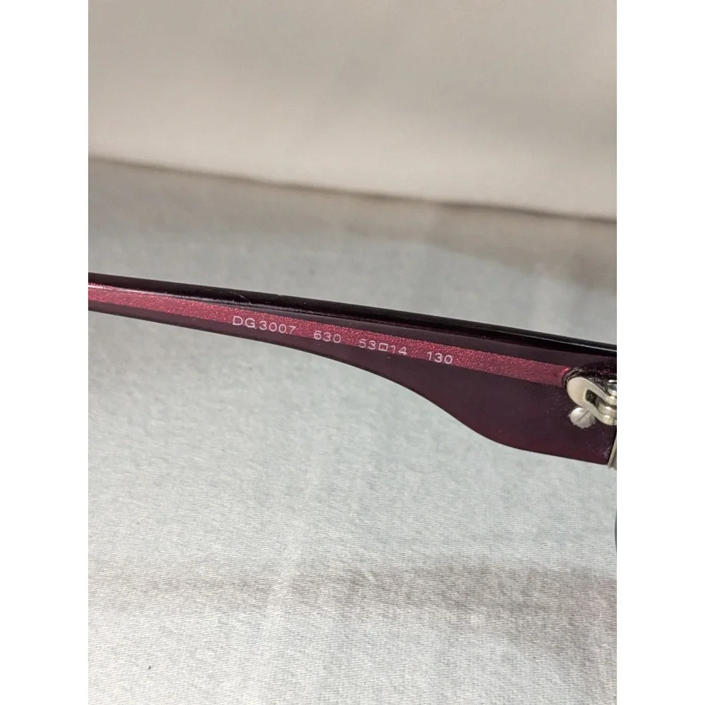 Dolce‎ & Gabbana DG 3007 630 Rectangle Maroon Eyeglasses Frames 51-14 130 Italy